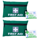 2x 92 Pcs Travel First Aid Kit Medical Workplace Set Emergency Family Safety