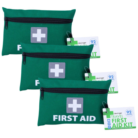 3x 92 Pcs Travel First Aid Kit Medical Workplace Set Emergency Family Safety