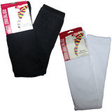 2 Pairs Ladies Over The Knee Socks Plain Black + White High Thigh Long Stockings