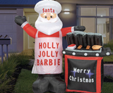 150cm Xmas Father Christmas Charm Inflatable Santa Claus BBQ Barbecue Décor