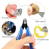 170-Blue Flush Cutter Mini Diagonal Cutting Pliers Side Cutter Nippers Wire Cutter