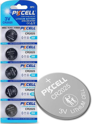Button Cell Batteries [5 pack] 3v Cr2025 Br2025 Dl2025