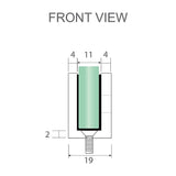 70cm Frameless Glass Bath Screen with Brackets - White