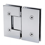 120cm Wall to Wall Frameless Shower Screen with Chrome Brackets and SS Hinges, Square Knob Handle