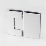 120x70cm Corner Frameless Shower Screen with White Brackets and SS Hinges, Round Knob Handle