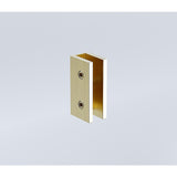 120x100cm Corner Frameless Shower Screen with Gold Brackets and SS Hinges, Round Knob Handle