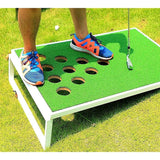 Golf Cornhole Game With Chipping Mats, Golf Balls, Putters