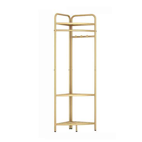 Corner Gold Clothing Rack Clothes Bedroom Storage