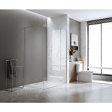 90x200cm Single Shower Glass Screen with Gunmetal Wall & Floor Channel