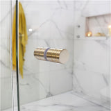 Brass Shower Door Round Knob Handle in Gold