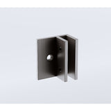 Glass-to-wall/floor Shower Screen F-bracket in Gunmetal