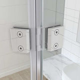 180° Brass Glass-to-Glass Shower Door Hinge in Black