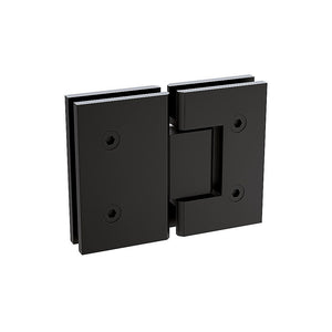 100x70cm Corner Frameless Shower Screen with Black Channel and SS Hinges, Round Handle