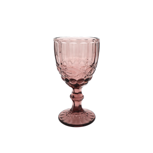 Faubourg Embossed Wine Glass - 310ml purple