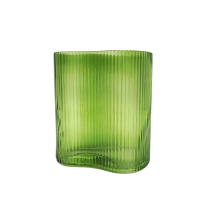 Suzhou Curved Vase Small Green