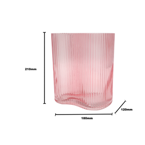 Suzhou Curved Vase Small Pink