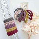 MANGO JELLY Metal Free Hair ties (4.5cm) - Blush Mixed 10P - Six Pack