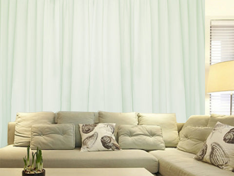 Milk White Large Curtains 570x270cm PINCH PLEAT 2 panel High Level Fab. for Wall