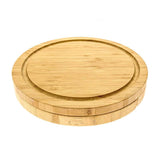 Minnie Bamboo Cheese Charcuterie Board and Knife Set 5 piece Round 22cm Free Delivery