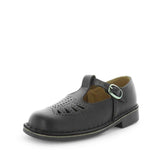 WILDE SCHOOL Girl's JENNY-Jnr School Black/Smooth Shoe 9US