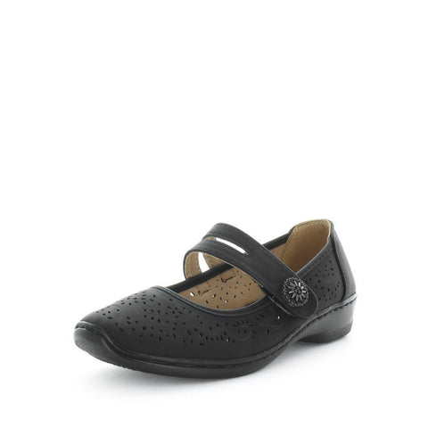 AEROCUSHION Women's MIKERII Flats Black Shoe 7US