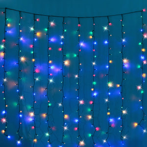 Battery Operated 200 LED Curtain Light – 140 x 140cm, available in 3 Colors - Cool White