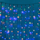 Battery Operated 200 LED Curtain Light – 140 x 140cm, available in 3 Colors - Multicolor