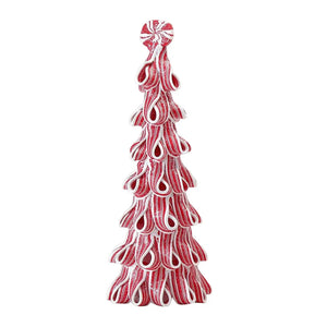 Desktop Miniature Christmas Tree with Candy Cane Top