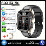 NNEOBA Rugged Military GPS Smart Watch - AMOLED 1.96 HD Display