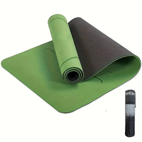 Sport TPE Yoga Mat Exercise Workout Mats Fitness Mat for Home Gym Green 8mm