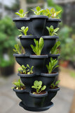 Single 5 Tier Extra Large Verandah Planter - Charcoal