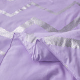 Soft Purple Comforter Set, Queen/King Size, Cozy 3-Piece Bedding with Pillowcases