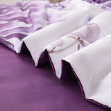 Elegant Floral Comforter Set, Queen/King Size, Warm Quilted Bedding with Pillowcases