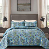 Richly Textured Quilted Coverlet and Pillowcases Set: Embrace the Comfort - Queen size