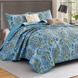 Richly Textured Quilted Coverlet and Pillowcases Set: Embrace the Comfort - Queen size