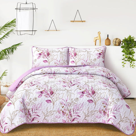 Unique Quilted bedspread and pillowcovers set: Stand Out in Style - Queen size