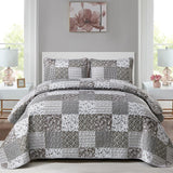 Bold Quilted bedspread and pillowcovers set: Make a Statement - Queen size