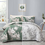 Sophisticated Quilted Coverlet and Pillowcases Set: Elevate Your Bedroom Decor - Queen size