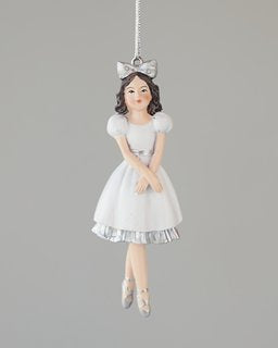 Stories Ornaments White Set Of 4 10.5cm