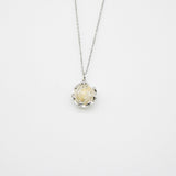 Gift Gox - Aroma Necklace White Gold - Planet Stardust Crystal (Gold Clear) + Purify Oil Blend