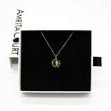 Gift Gox - Aroma Necklace White Gold - Planet Aurum Verdant (Gold Green) + Purify Oil Blend