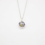 Gift Gox - Aroma Necklace White Gold - Planet Lunar Lavender (Lanvender Purple) + Purify Oil Blend