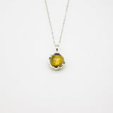 Gift Gox - Aroma Necklace White Gold - Planet Stellar Midnight (Golden dark blue) + Purify Oil Blend