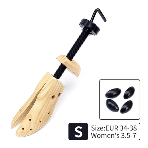 Adjustable Wooden Shoe Stretcher for Women, Small Size (EUR 34-38)