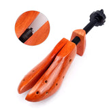 Brown Adjustable Wooden Shoe Stretcher for Men & Women, Large Size (EUR 42-46)