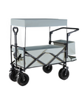 Outdoor camping cart with canopy gray 120*50.5*105cm