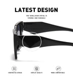 Bold Oversized Black Frame Sunglasses | UV400 Designer Fashion Shades