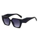 Bold Oversized Black Frame Grey Lens Sunglasses | UV400 Designer Fashion Shades