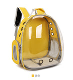 Yellow Pet Carrier Backpack with Transparent Window