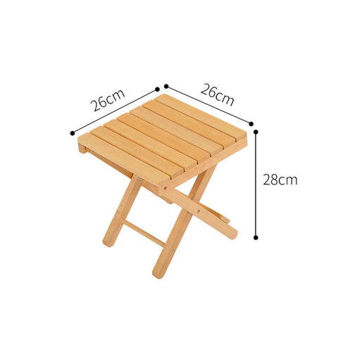 Outdoor folding single stool-log color